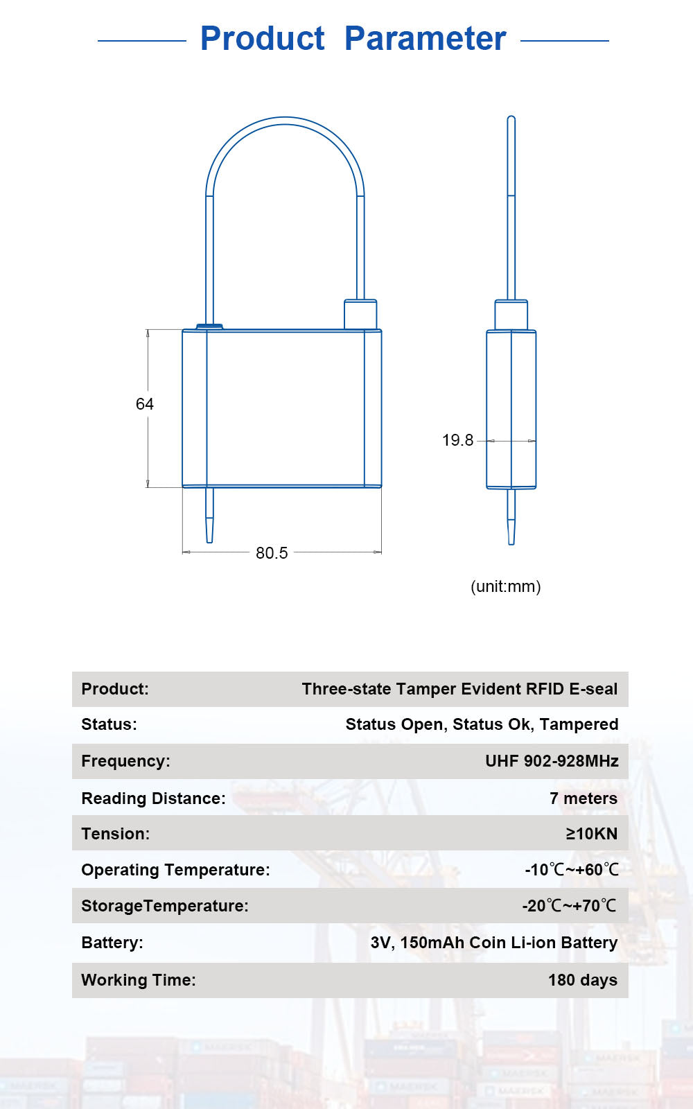 Three-state UHF RFID Tamper Evident Seal